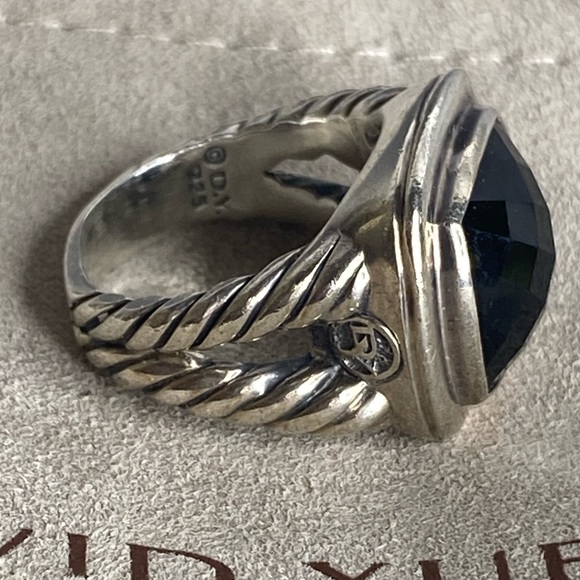 David Yurman Albion Black Onyx Ring 14MM - Picture 3 of 5